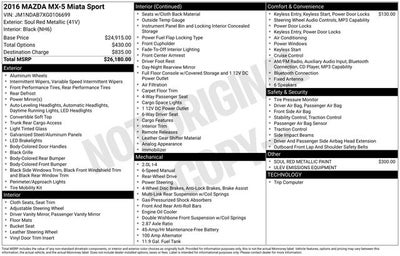 2016 Mazda Mazda Miata Sport