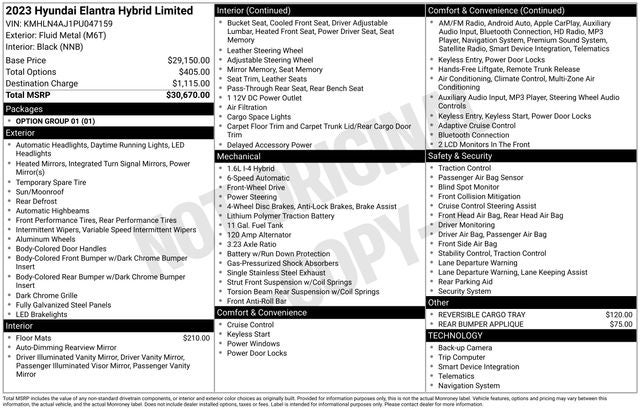 2023 Hyundai Elantra Hybrid Limited