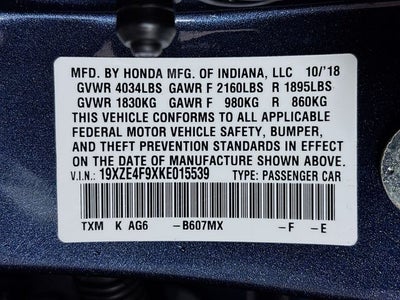 2019 Honda Insight Touring