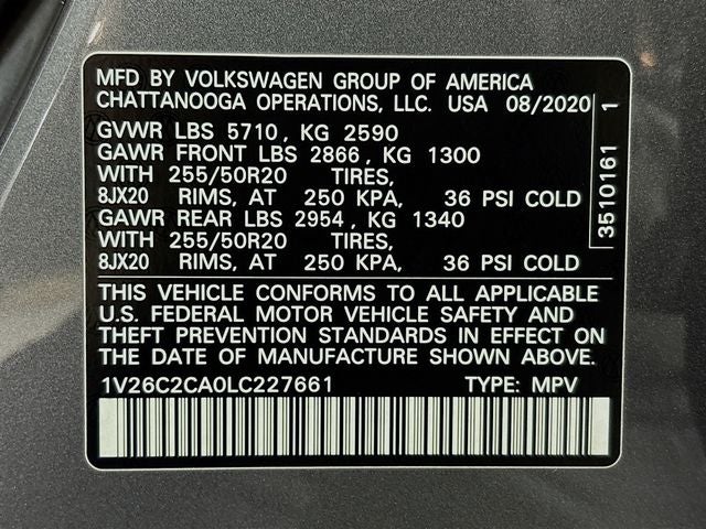 2020 Volkswagen Atlas Cross Sport 2.0T SE w/Technology 4Motion