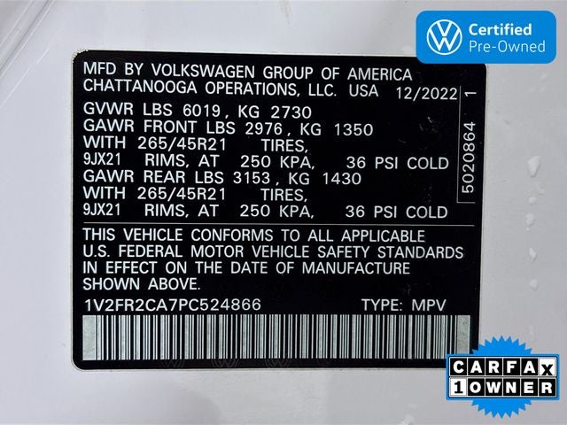 2023 Volkswagen Atlas 3.6L V6 SEL Premium R-Line