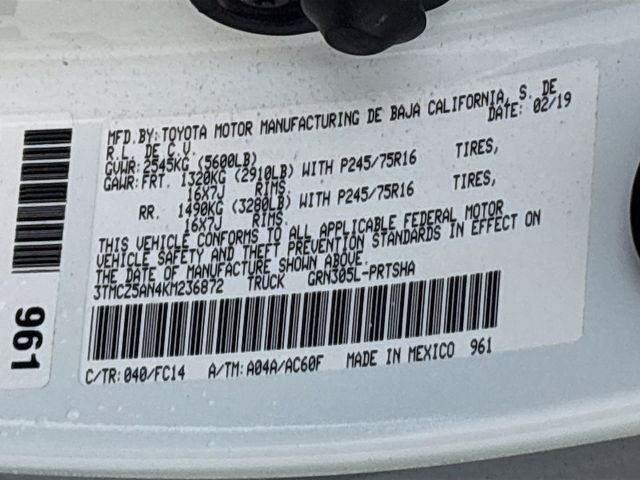 2019 Toyota Tacoma SR5 V6