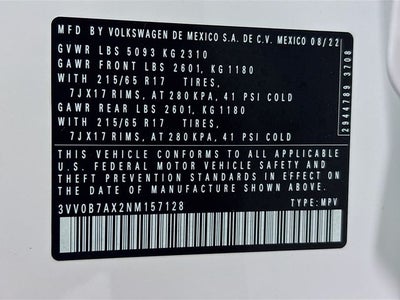 2022 Volkswagen Tiguan 2.0T S