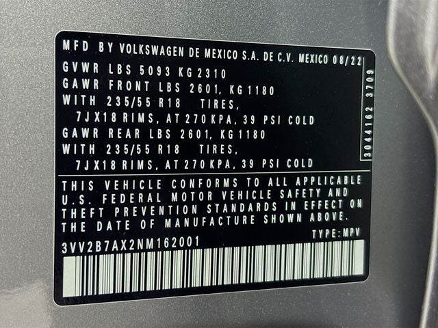 2022 Volkswagen Tiguan 2.0T SE