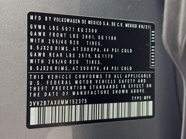 2021 Volkswagen Tiguan 2.0T SE R-Line Black