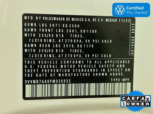 2023 Volkswagen Tiguan 2.0T SE