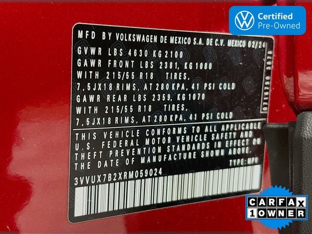 2024 Volkswagen Taos 1.5T SE