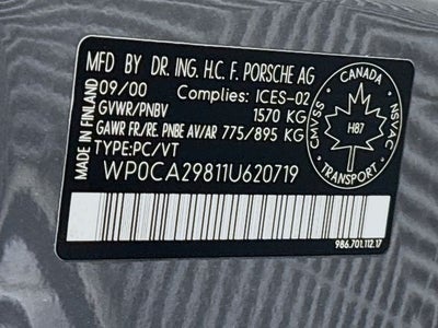 2001 Porsche Boxster Base