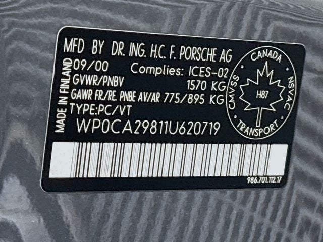 2001 Porsche Boxster Base