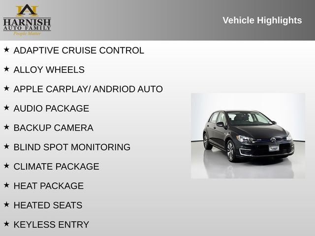 2019 Volkswagen e-Golf SE