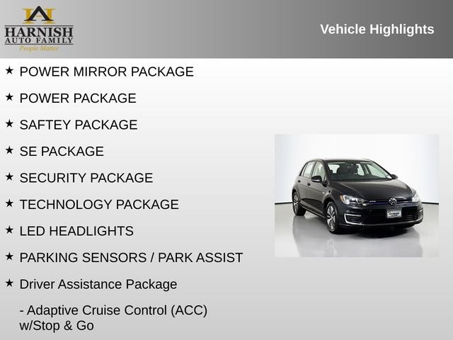 2019 Volkswagen e-Golf SE