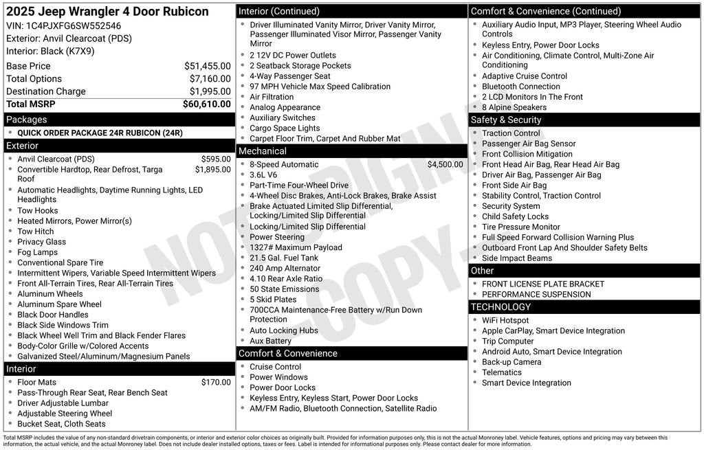 2025 Jeep Wrangler 4-Door Rubicon 4x4