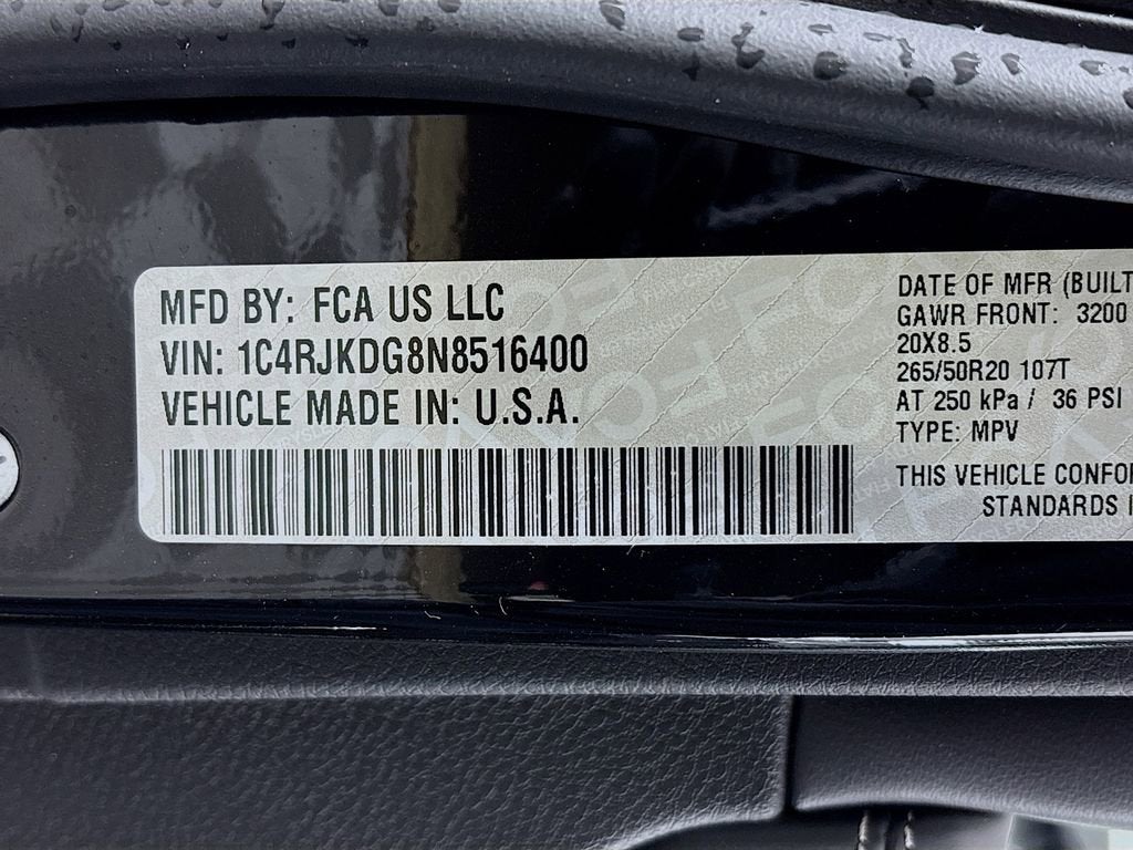 2022 Jeep Grand Cherokee L Overland 4x4