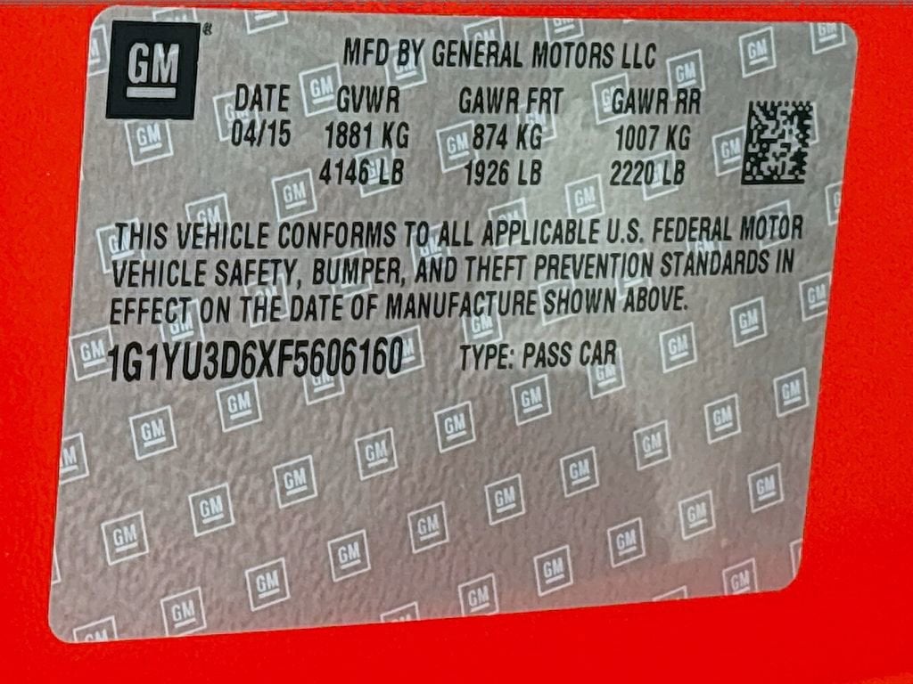 2015 Chevrolet Corvette Z06 Z06 3LZ