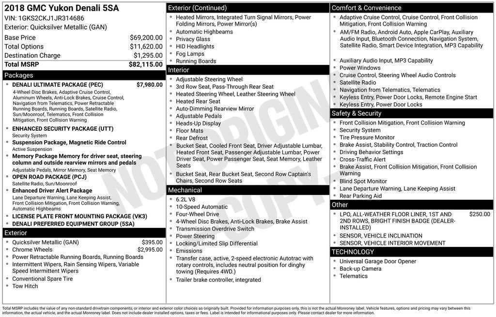 2018 GMC Yukon Denali
