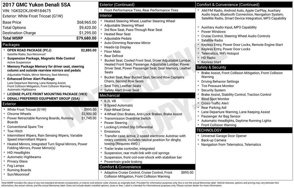 2017 GMC Yukon Denali