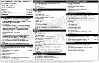 2022 Chevrolet Tahoe High Country