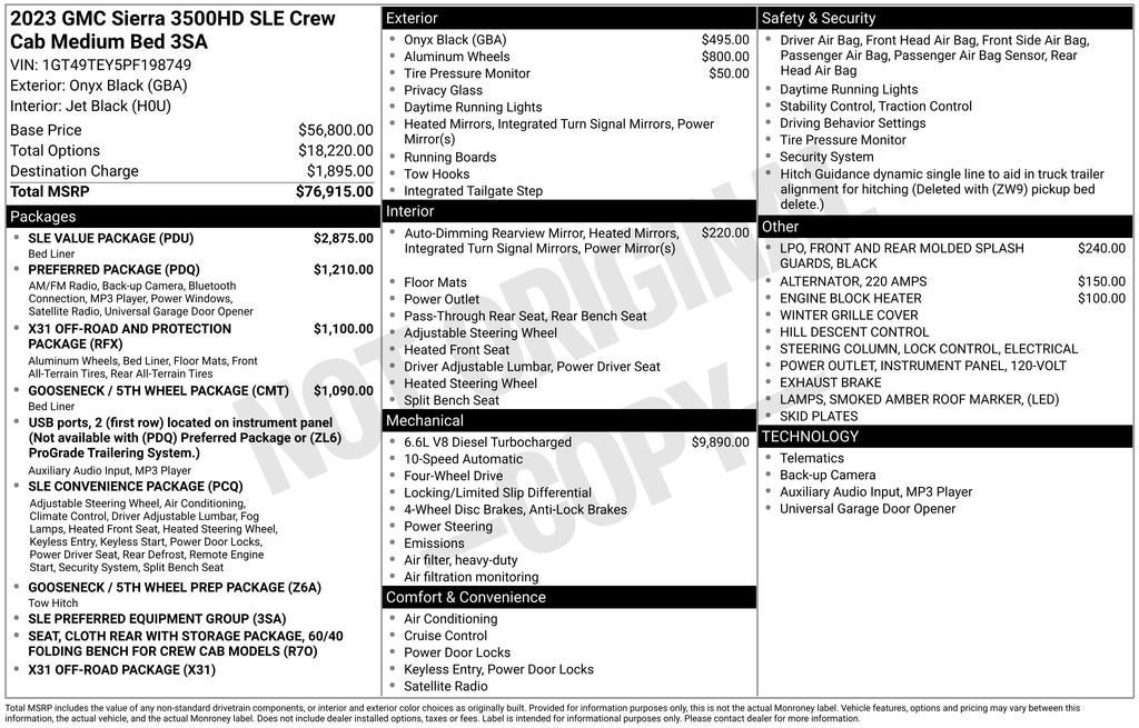 2023 GMC Sierra 3500 HD SLE