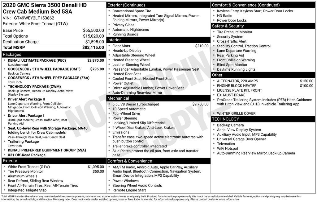 2020 GMC Sierra 3500 HD Denali
