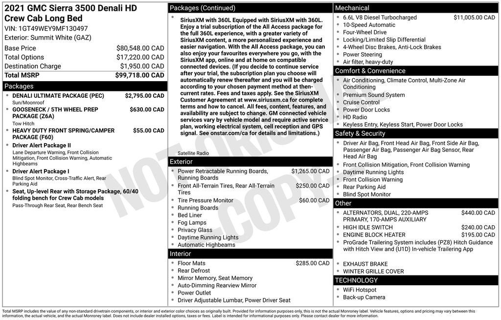 2021 GMC Sierra 3500 HD Denali DRW