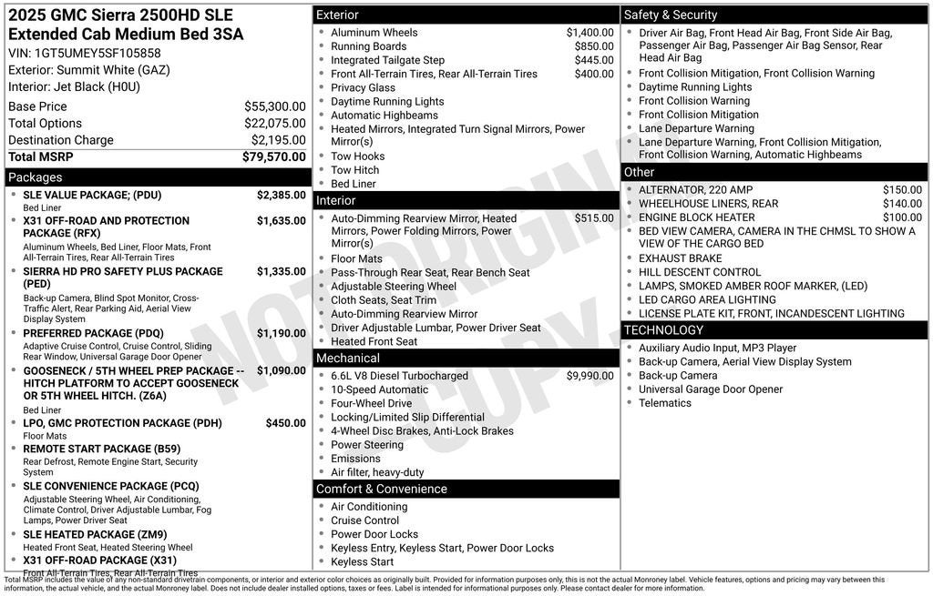 2025 GMC Sierra 2500 HD SLE