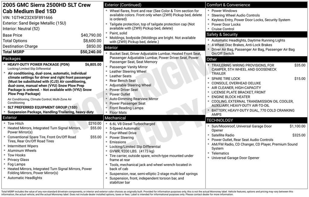 2005 GMC Sierra 2500 HD SLT