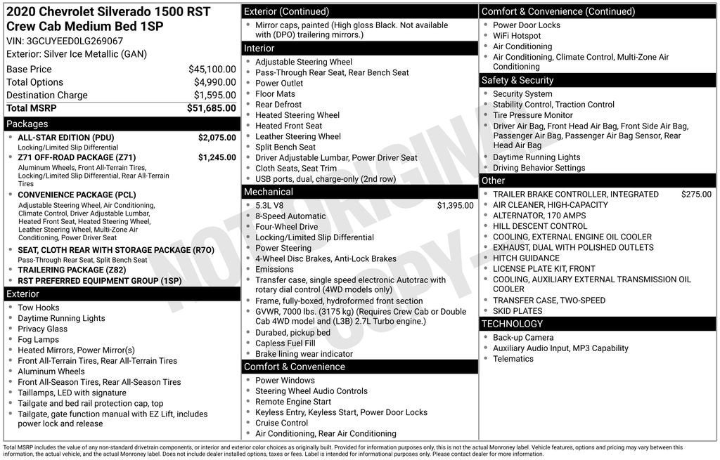 2020 Chevrolet Silverado 1500 RST