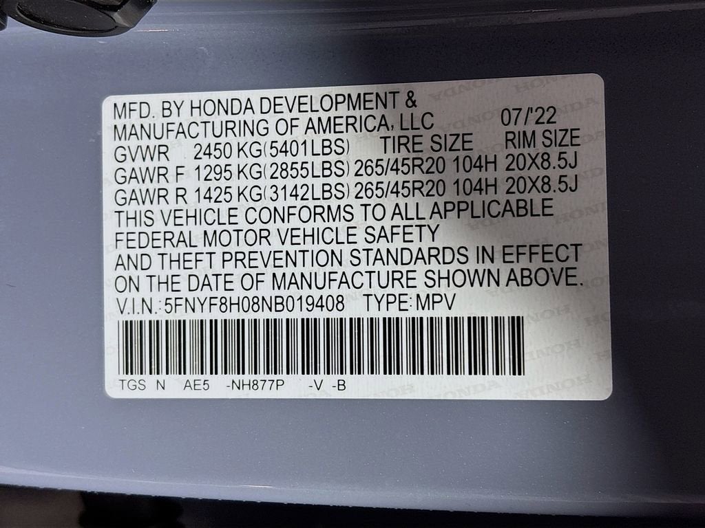 2022 Honda Passport AWD Elite