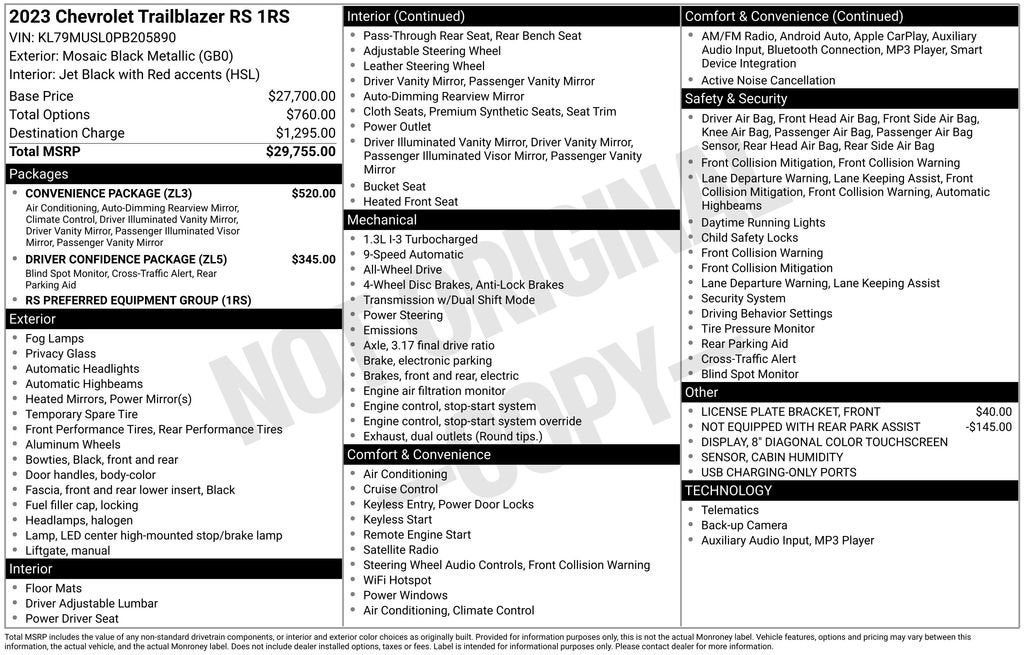 2023 Chevrolet Trailblazer RS