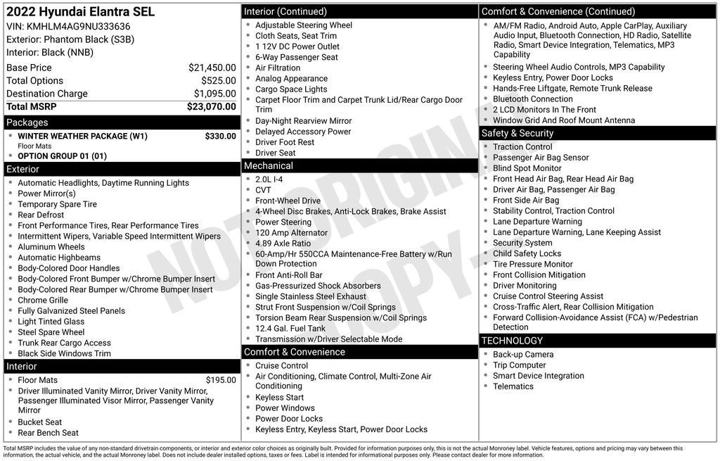 2022 Hyundai Elantra SEL