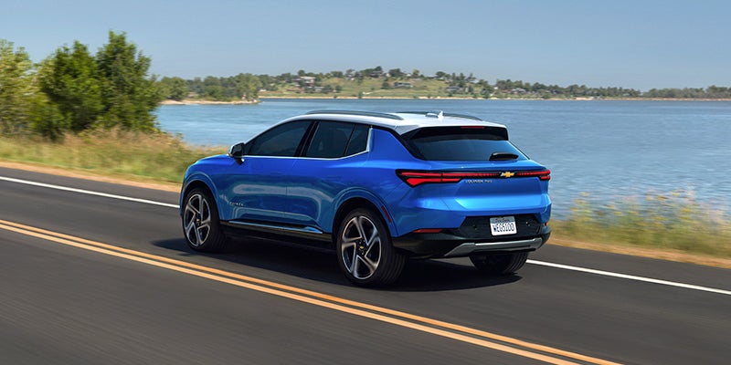 Chevrolet Equinox EV driving on a road