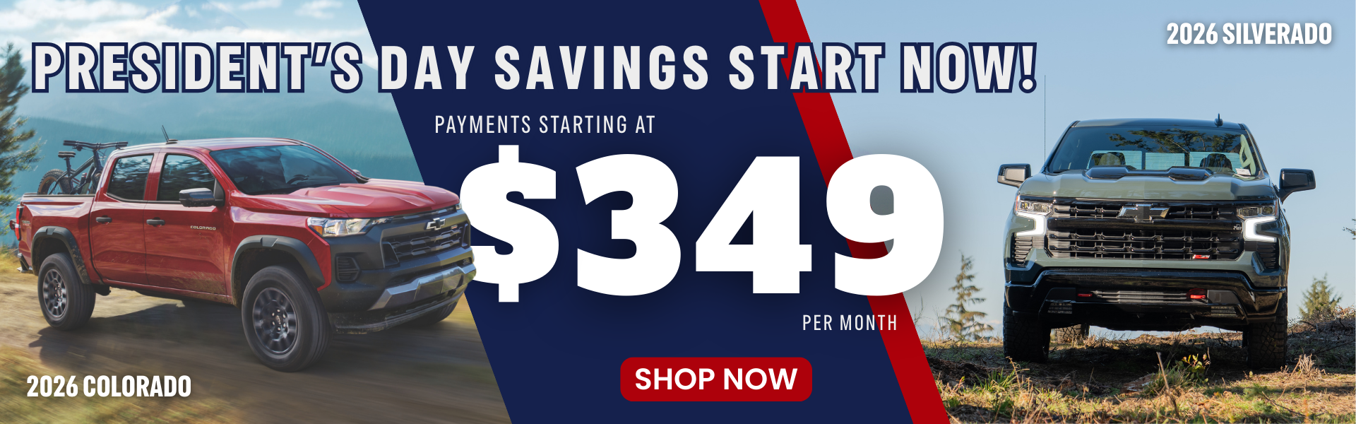 Colorado/Silverado - As low as $349/month